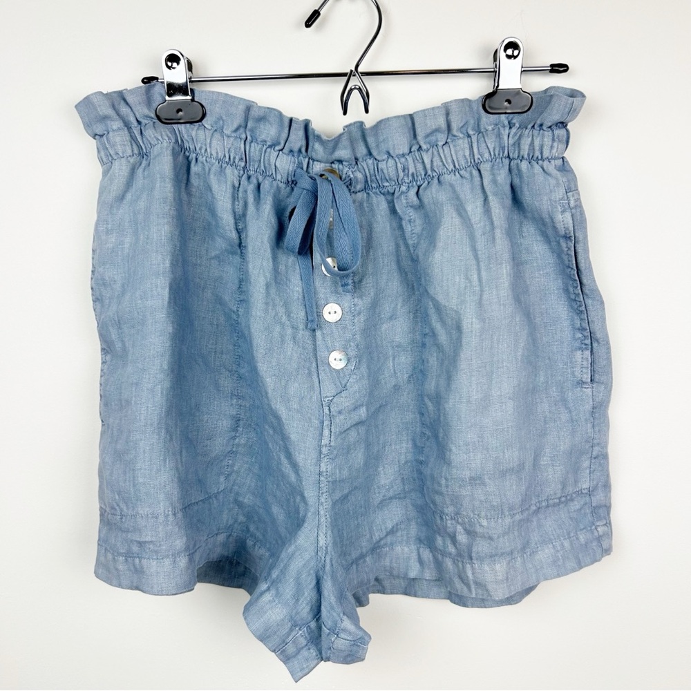 Bella Dahl Paper Bag Linen Blue Shorts